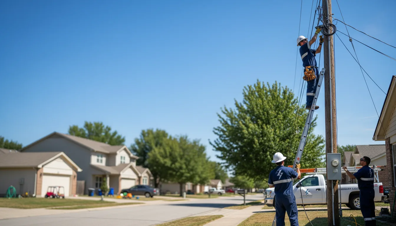 Residential electrician providing installation services in Marble Hill, GA